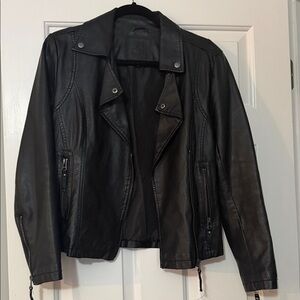 Max Studio Black Leather Jacket